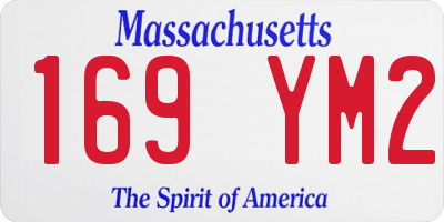 MA license plate 169YM2