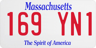 MA license plate 169YN1