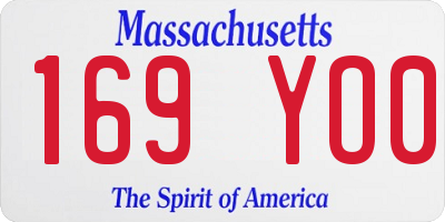 MA license plate 169YO0