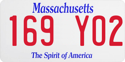 MA license plate 169YO2
