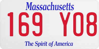 MA license plate 169YO8