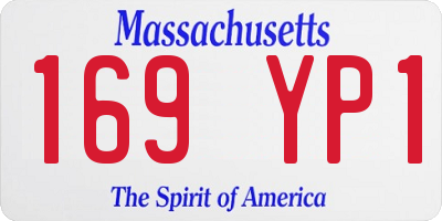 MA license plate 169YP1