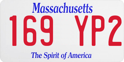 MA license plate 169YP2