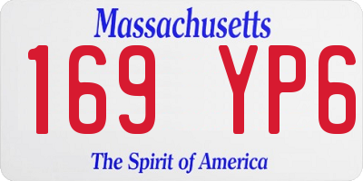 MA license plate 169YP6