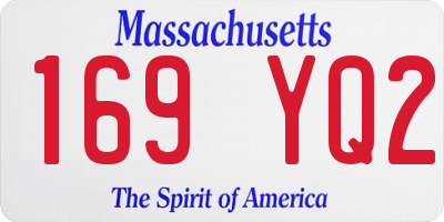 MA license plate 169YQ2