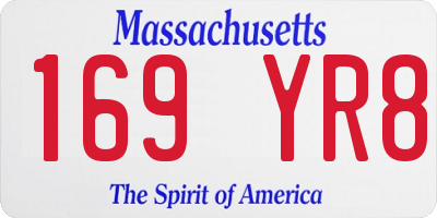 MA license plate 169YR8