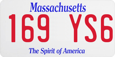 MA license plate 169YS6