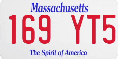MA license plate 169YT5