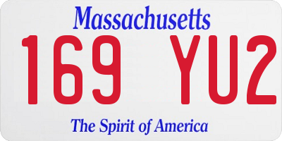 MA license plate 169YU2