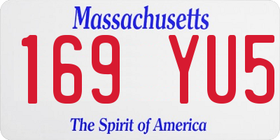 MA license plate 169YU5