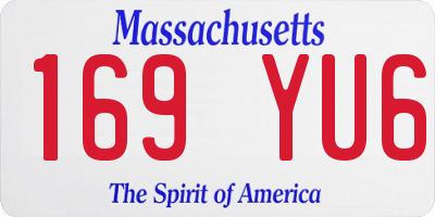 MA license plate 169YU6