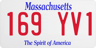 MA license plate 169YV1
