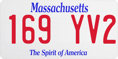 MA license plate 169YV2