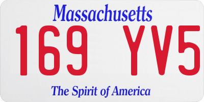 MA license plate 169YV5