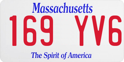 MA license plate 169YV6