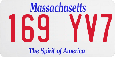 MA license plate 169YV7