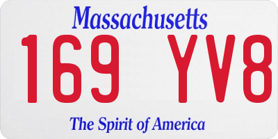 MA license plate 169YV8