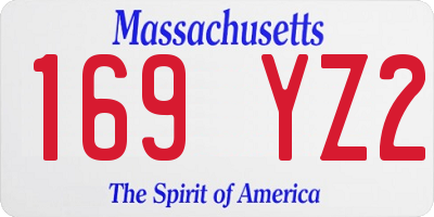 MA license plate 169YZ2