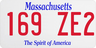 MA license plate 169ZE2