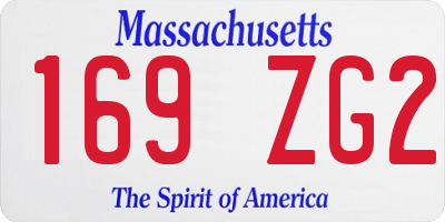 MA license plate 169ZG2