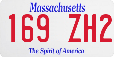 MA license plate 169ZH2