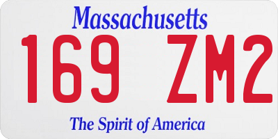 MA license plate 169ZM2