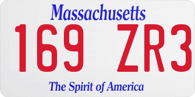MA license plate 169ZR3