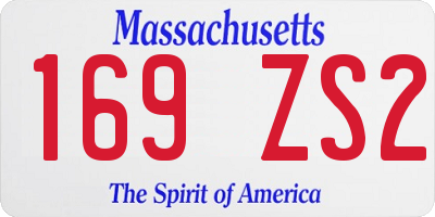 MA license plate 169ZS2