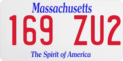 MA license plate 169ZU2