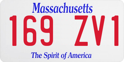 MA license plate 169ZV1
