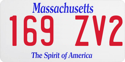 MA license plate 169ZV2