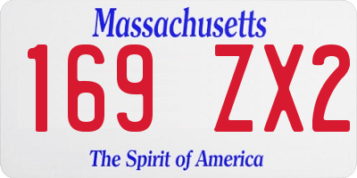 MA license plate 169ZX2