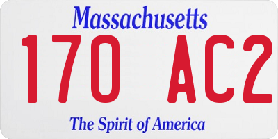 MA license plate 170AC2