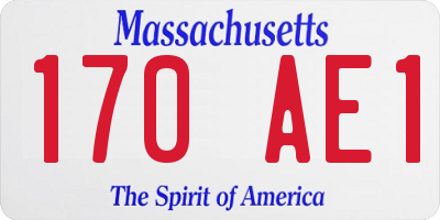MA license plate 170AE1