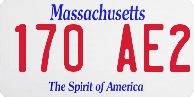 MA license plate 170AE2
