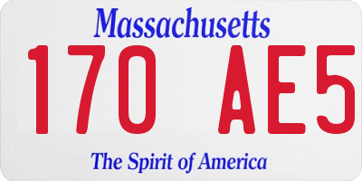 MA license plate 170AE5