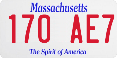 MA license plate 170AE7