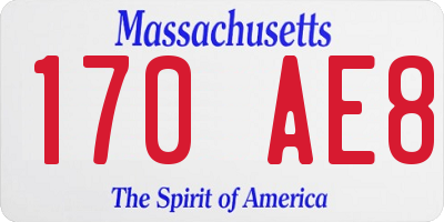 MA license plate 170AE8