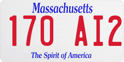 MA license plate 170AI2