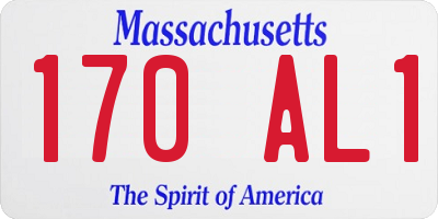 MA license plate 170AL1