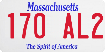 MA license plate 170AL2