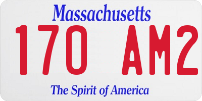 MA license plate 170AM2