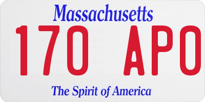 MA license plate 170AP0