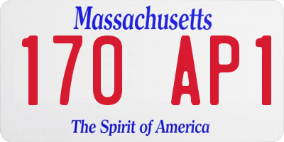 MA license plate 170AP1