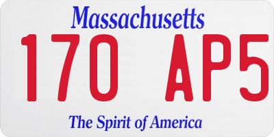 MA license plate 170AP5