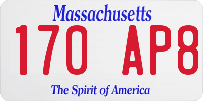 MA license plate 170AP8