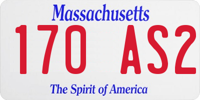 MA license plate 170AS2