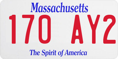 MA license plate 170AY2