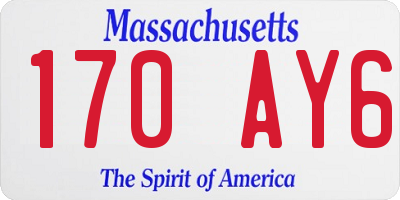 MA license plate 170AY6