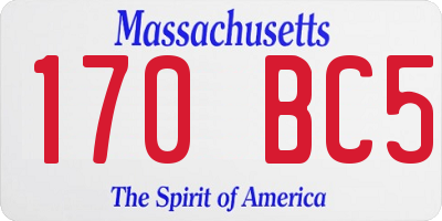 MA license plate 170BC5